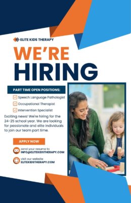 Hiring elite staff with elite kids therapy : SLP, IT intervention
