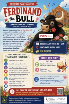 Ferdinand the bull CCMH, elite kids therapy, EKT, speech therapy, occupational therapy, intervention, teaching, homeschool, scholarship provider, SLP, OT therapy near me, community, cincinnati